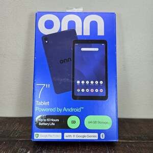 Onn 7" Core 1024x600 RES/2.0 GHz Octa Processor/4GB RAM/64 GB EXP MEMORY/10 HRS